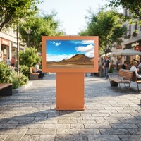 Kios Digital Signage Luar Ruangan Mode Lanskap Tahan Air Kecerahan Tinggi Sensor Cahaya Otomatis