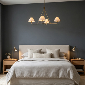 Modern Black Iron Chandelier Lighting 4 <b>Light</b> Vintage Pendant <b>Light</b> Fixture for <b>Dining</b> Room Living Room Restaurant - Product Image 6