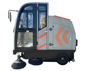 China Ride on Electric Road Sweeping Máquina de limpieza Industrial Street Sweeper con 190L Dustbin