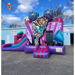 قلعة قفز كومبو تجارية من كلوريد البولي فينيل مع زحليقة قابلة للنفخ للفتيات الساحرة قابلة للنفخ مع زحليقة للإيجار - Product Image 2