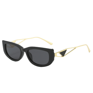 Gafas de Sol de diseñador de marca de lujo 2025 UV400 Moda para mujer Lentes de metal blanco dorado de alta calidad Marrón Azul Logo Lente clásica - Product Image 5