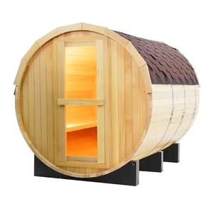Maison préfabriquée moderne en bois avec combinaison de douches et de saunas à vapeur Sauna d'extérieur pour la maison Hut Room with a Heating <span class=keywords><strong>Steam</strong></span> Generator - Product Image 1