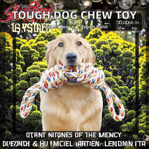 Pet Indestructible Chew Toy for Medium Small <b>Dogs</b>-Tough Cotton Rope Daily Use Outdoor Stress Relief Fidget Toy Toothbrush Design - Product Image 2