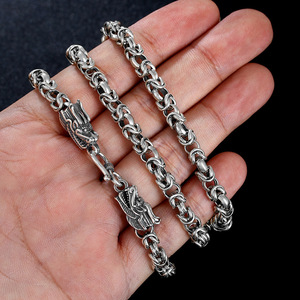 Collana da Uomo Hip Hop Classica Fatta a Mano, Nodo Marinario Ping An, Testa di Drago, Stile Semplice e Personalizzato, Trendsetter - Product Image 3