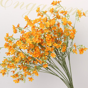 Fleurs artificielles orange, lot de 10 tiges, pour décorations de mariage, arrangements floraux, décorations de fond - Product Image 3