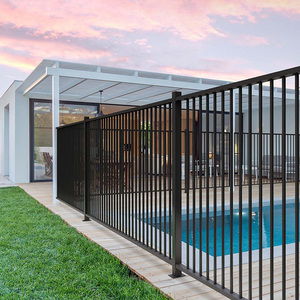 Système de balustrade de sécurité moderne sans cadre en alliage d'aluminium pour piscine, durable et écologique, avec quincaillerie à embout, pour maisons et balcons extérieurs - Product Image 3