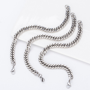 Unisex <b>Titanium</b> Steel Chain Bracelet Geometric Link Design Fashion Jewelry for Men Women Hip Hop Punk Style - Product Image 2