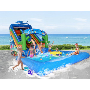 <span class=keywords><strong>Toboggan</strong></span> <span class=keywords><strong>gonflable</strong></span> de parc aquatique de dauphin de haute qualité pour les enfants populaire <span class=keywords><strong>piscine</strong></span> portable <span class=keywords><strong>hors</strong></span> <span class=keywords><strong>sol</strong></span> à vendre - Product Image 2