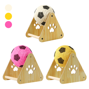 Hiphoppet dayanıklı kedi tırmalama panosu oyuncak el-sarılmış Sisal halat kedi tırmalama sütunu top çerçeve çizilmeye dayanıklı kedi Scratcher - Product Image 2