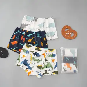 3pcs One Set Bulk Sale 4-10 Jahre Cartoon Jungen Unterwäsche Brief Kinder Höschen Boxer Slips Kinder Baumwolle Unterwäsche