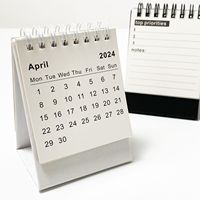 Calendrier de bureau en papier écologique personnalisé 2026, style pastoral, professionnel, mensuel, sur chevalet, marque CHR, différentes tailles, pour le bureau
