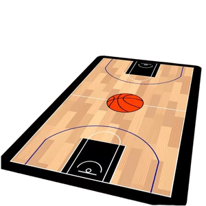 Alfombra Moderna para Cancha de Baloncesto, Alfombra Antideslizante para Exteriores, Decoración del Hogar, Diseño Duradero para Terrazas - Product Image 1