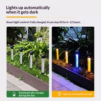 Lampe de jardin extérieure à LED solaire de style chinois, étanche, avec commande inductive pour la décoration de la cour, du gazon et du paysage