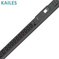 KAILES(KLS) K33 Série à compteur monophasé robuste 32A 24 prises en tôle noire PDU-Industriel 200-240VAC Vertical