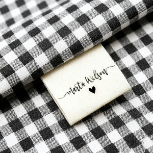 Etiquetas de Algodón para el Cuidado de la Ropa con Logotipo de Marca Ecológicas y Económicas, Etiquetas de Algodón Orgánico 100% Suaves Impresas - Product Image 4