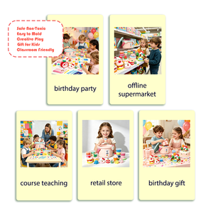 Argile à <span class=keywords><strong>modeler</strong></span> auto-durcissante sans produits chimiques, best-seller, pour enfants, emballage personnalisé en boîte - Product Image 5