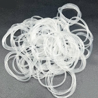 Bandes en silicone transparentes blanches en gros, anneaux élastiques en caoutchouc pour la reliure et l'emballage