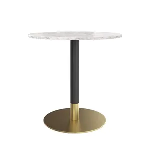 उच्च गुणवत्ता वाले थोक कस्टम धातु पैर संगमरमर कॉफी सेट होटल लक्जरी आधुनिक सरल कार्यालय चाय टेबल डाइनिंग टेबल टेबल