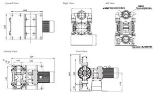 GODO DBY3-80F PVDF 380v <b>Waste</b> Water Diaphragm Chemical <b>Pump</b> Transfer Eodd - Product Image 5
