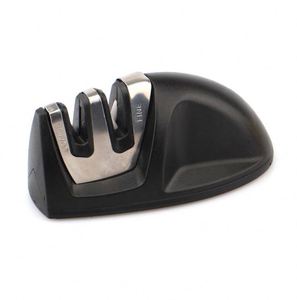 Piedra de afilar manual mini de gran venta, afilador de cuchillos de cocina de 2 etapas con agarre para bordes - Product Image 2