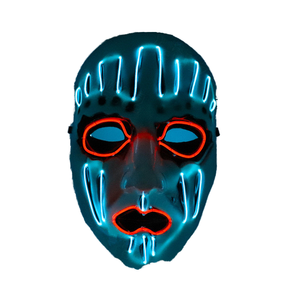 TW-M089 Maschera LED Joey Slipknot Ricaricabile, Luce al Neon per Feste di Halloween, Cosplay, Carnevale, in Plastica PVC - Product Image 1