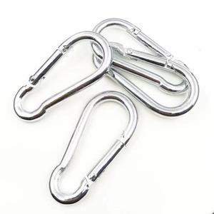Mosquetón de seguridad de acero de 6 cm con gancho de bloqueo galvanizado en zinc para equipo de escalada - Product Image 5