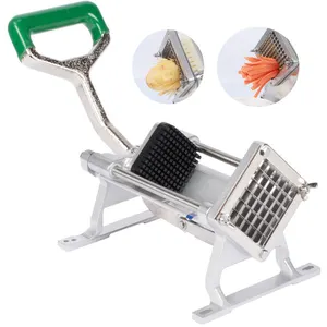 Mesin pemotong kentang goreng Manual komersial kualitas tinggi dengan Set dorong pisau