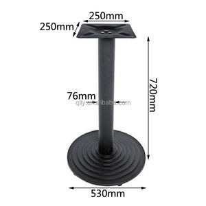 قاعدة طاولة سوداء عالية الجودة، دعامة متينة لطاولات الحانات والمطاعم، سهلة التركيب، قاعدة طاولة للمكاتب والحانات - Product Image 2