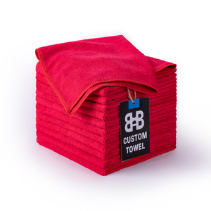 Paño <span class=keywords><strong>de</strong></span> Limpieza Personalizado <span class=keywords><strong>de</strong></span> Alta Calidad, Reciclable, 40x40cm, 300gsm, Venta al por Mayor para Limpieza <span class=keywords><strong>de</strong></span> <span class=keywords><strong>Autos</strong></span> y Cocina, Juego <span class=keywords><strong>de</strong></span> Toallas <span class=keywords><strong>de</strong></span> Microfibra Negras - Product Image 2