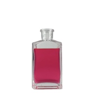 Bouteilles en verre rectangulaires miniatures de 750 ml pour vodka, whisky, tequila, rhum, gin, 500 ml