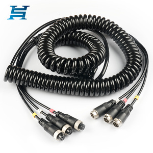 Gx12 4-pin 1-to-3 mùa xuân cuộn cáp nam/nữ PU mở rộng dây cho công nghiệp tự động cho năng lượng mặt trời xe tải xe An Ninh - Product Image 6