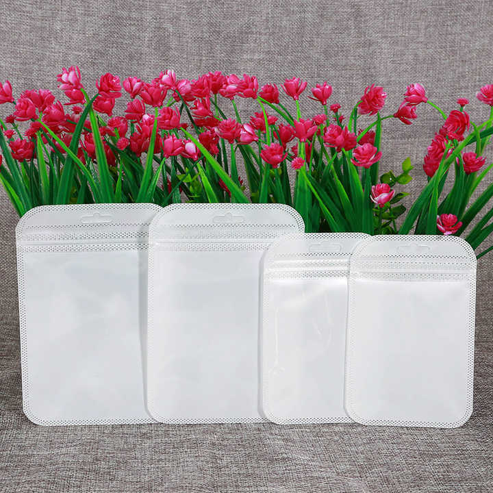 White Zip Lock Bags - Clear, Moisture Proof, and Customizable