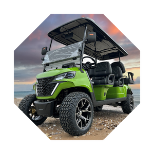 Carro de golf todoterreno eléctrico con batería de litio 150A automático de alta calidad con 6 asientos - Product Image 2