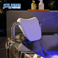 JOYEE Bain à bulles d'air en acrylique noir pour 2 personnes Baignoire de massage intérieure pour bains d'hydromassage intérieurs
