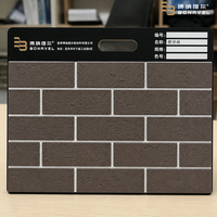 Revêtement mural en briques flexibles ultra-minces de 2-3 mm, couleur brun cacao, fabrication OEM ODM pour revêtement de façade extérieur et intérieur