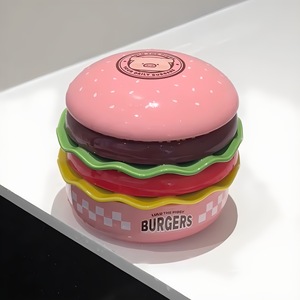 Juego de Tazones Apilables de Cerámica con Forma de Hamburguesa y Estampado de Cerdo LULU, <span class=keywords><strong>para</strong></span> una Divertida Vajilla y Almacenamiento en el Hogar - Product Image 3