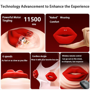 <strong>Tootsie</strong> <strong>Roll</strong> Wireless Breast Vibrating Nipple Clamps 6 Frequency Vibration Control 3 Intensity Levels Female Vibrators - Product Image 4