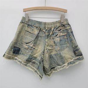 Viviblook Z307PT03 2025 femmes taille haute nœud papillon Denim Shorts coupe ample été décontracté Sexy fête Club Streetwear frangé - Product Image 3