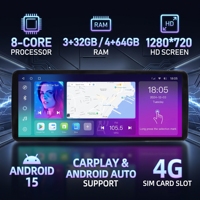 Radio Portátil Android KZS de 12.3 Pulgadas, Amplificador Multimedia OBD2 para Lexus Universal, WIFI, SIM, DSP, Carplay Inalámbrico, Navegación GPS