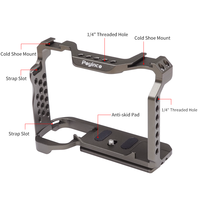 Cage pour caméra Poyinco noire pour A7S III / A7S3, en aluminium, compatible avec la base Arca et les rails NATO, pour stabilisateur RS