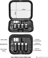 Boîte de rangement numérique multifonction pour câbles de données, miroir de chargement dissimulé pour téléphone portable