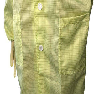 Blouse de laboratoire en polyester blanc entièrement conductrice et antistatique, blouse ESD, robe de protection sans poussière, vêtements de salle blanche - Vente en gros - Product Image 4