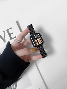 <span class=keywords><strong>Bracelet</strong></span> pour <span class=keywords><strong>Apple</strong></span> <span class=keywords><strong>Watch</strong></span> Series 11 10 9 <span class=keywords><strong>8</strong></span>, en acier inoxydable, avec boucle papillon irrégulière, pour femmes - Product Image 2
