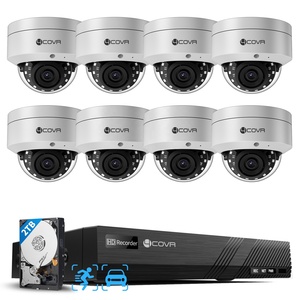 Système de caméra de sécurité CCTV 4COVR 8 canaux 4K, disque dur 2 To, <span class=keywords><strong>kit</strong></span> NVR PoE IP 8x 8MP, vision nocturne audio IA, surveillance domestique et commerciale - Product Image 1