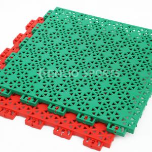 Baldosas entrelazadas Enlio de alta densidad, elásticas, de PP modificado LF, ecológicas, suaves, para campos deportivos, con absorción de impactos para exteriores. - Product Image 3