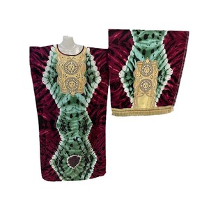 New kích thước lớn Rayon in tua headscarf và phụ nữ của một dòng cổ áo Robe Hot kim cương phi quần áo cho bán buôn - Product Image 5