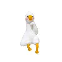 Adornos de Plástico para Consola de Coche con Forma de Ganso Blanco Grande, Estilo de Dibujos Animados, Venta al por Mayor