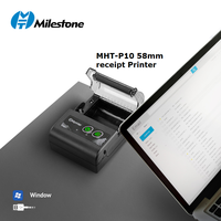 Printer Thermal Mobile Milestone MHT-P10 Mini Harga Pabrik 58mm USB+BT Stok Tersedia Mendukung Android/iOS/Windows 12 Bulan