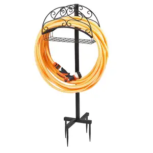 JH-Mech Detachable Water Hose Holders For Outside Yard Lawn Garden Freestanding Hose Storage Hose Stand