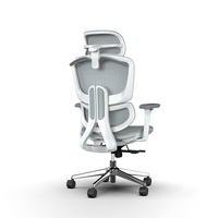 Chaise de bureau ergonomique moderne réglable pour personnes de grande taille, chaise de bureau confortable en maille intégrale grise pour employés